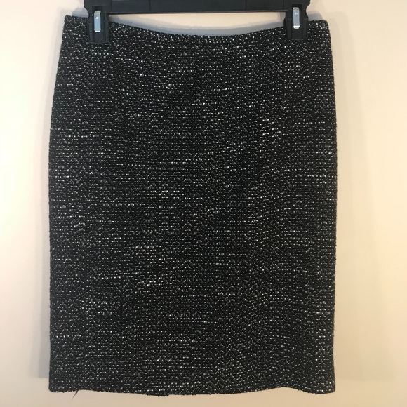 Calvin Klein Tweed Pencil Skirt Size 4 Petite - Picture 1 of 3